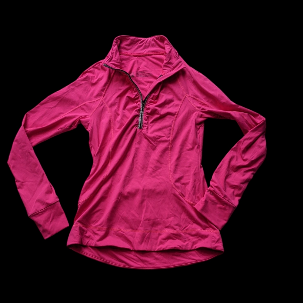 VSX Victoria Secrets Women's Pink Quarter-Zip Top Pullover Size Small